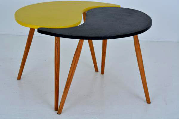 Table basse Ying Yang des années 50