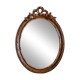 Gustavian knot hand carved oval wooden mirror