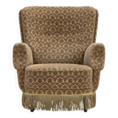 1960s, Danish armchair, furniture velour, beech wood.