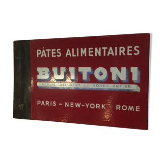 Double-sided enamel plate buitoni