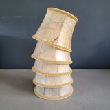 Set of 5 clip lampshades made from pig bladder.