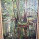 Large oil on canvas signed Reine Cimière - Salon de Paris 1964