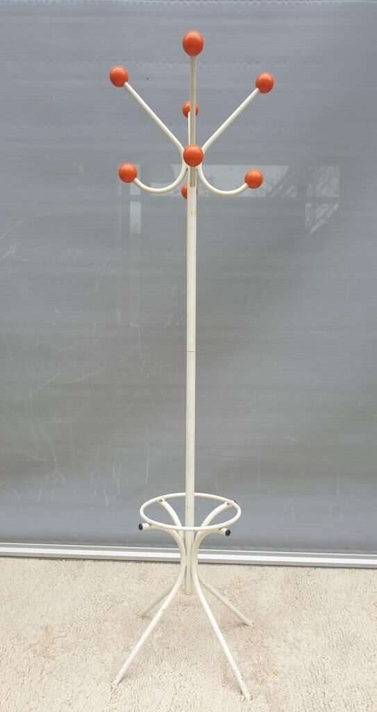 Rotating coat racks 8 balls orange casimir 1970