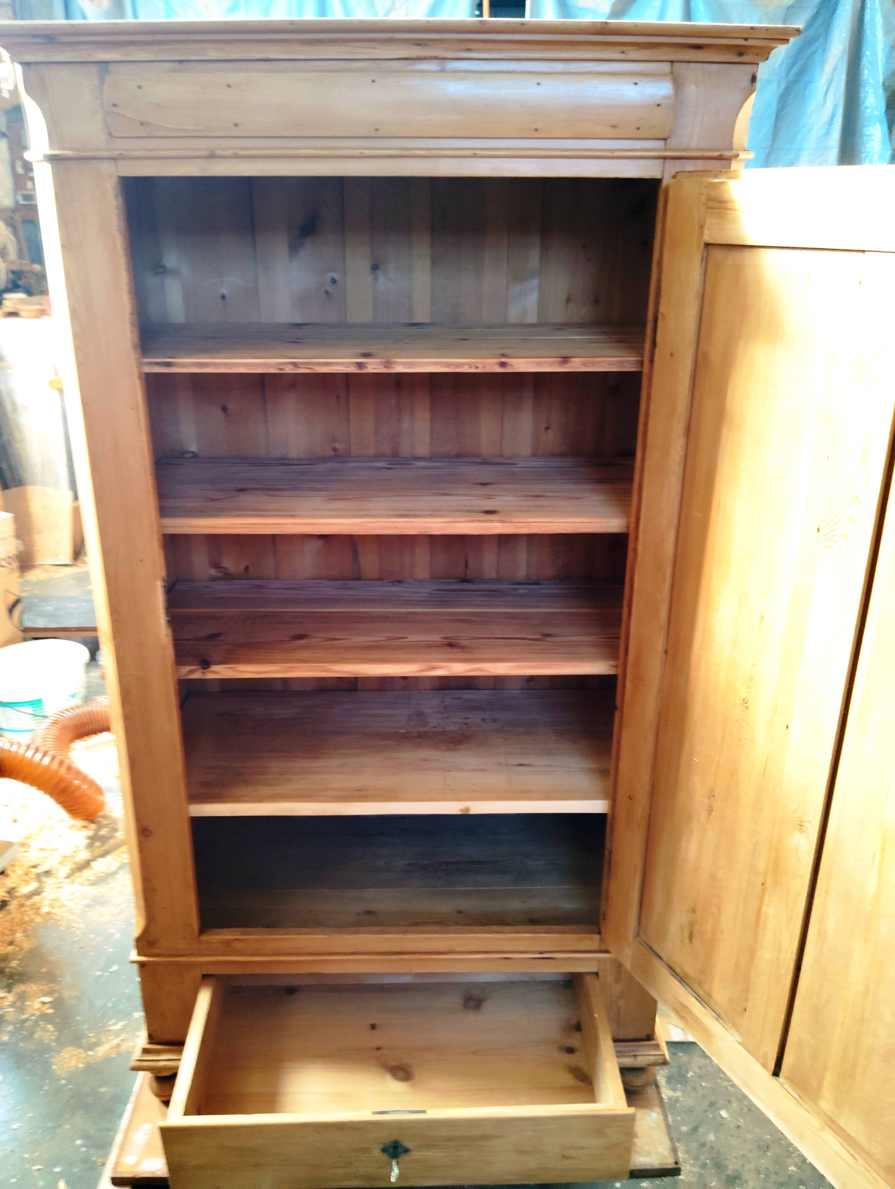 English bonnet chest in old pine