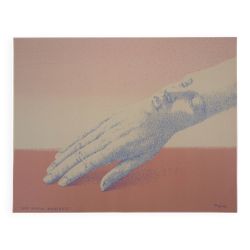 René magritte: the indiscreet jewels - original signed lithograph