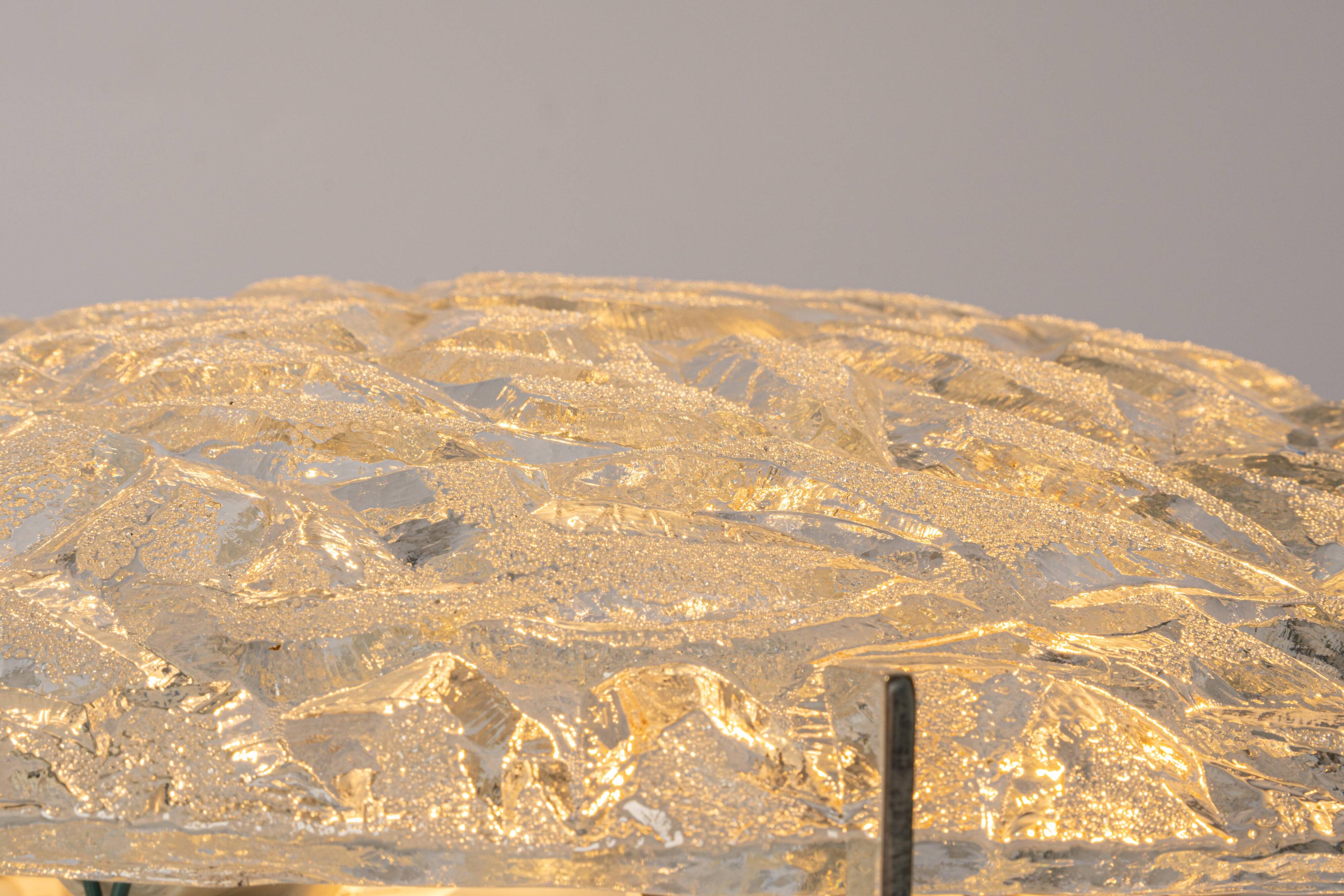 1 of 3 large Murano glass ceiling lights by Kaiser, Germany, 1960s.