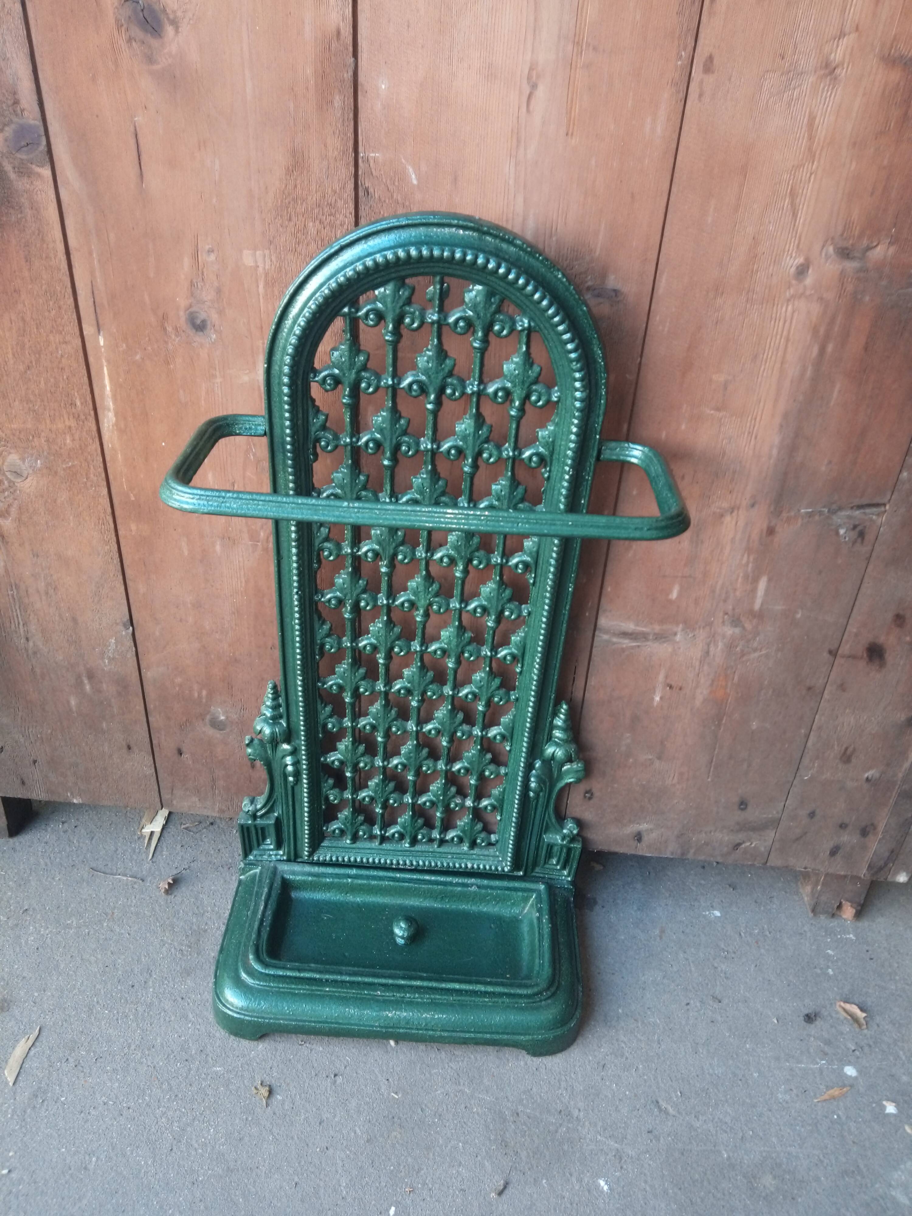 Wrought iron umbrella holder