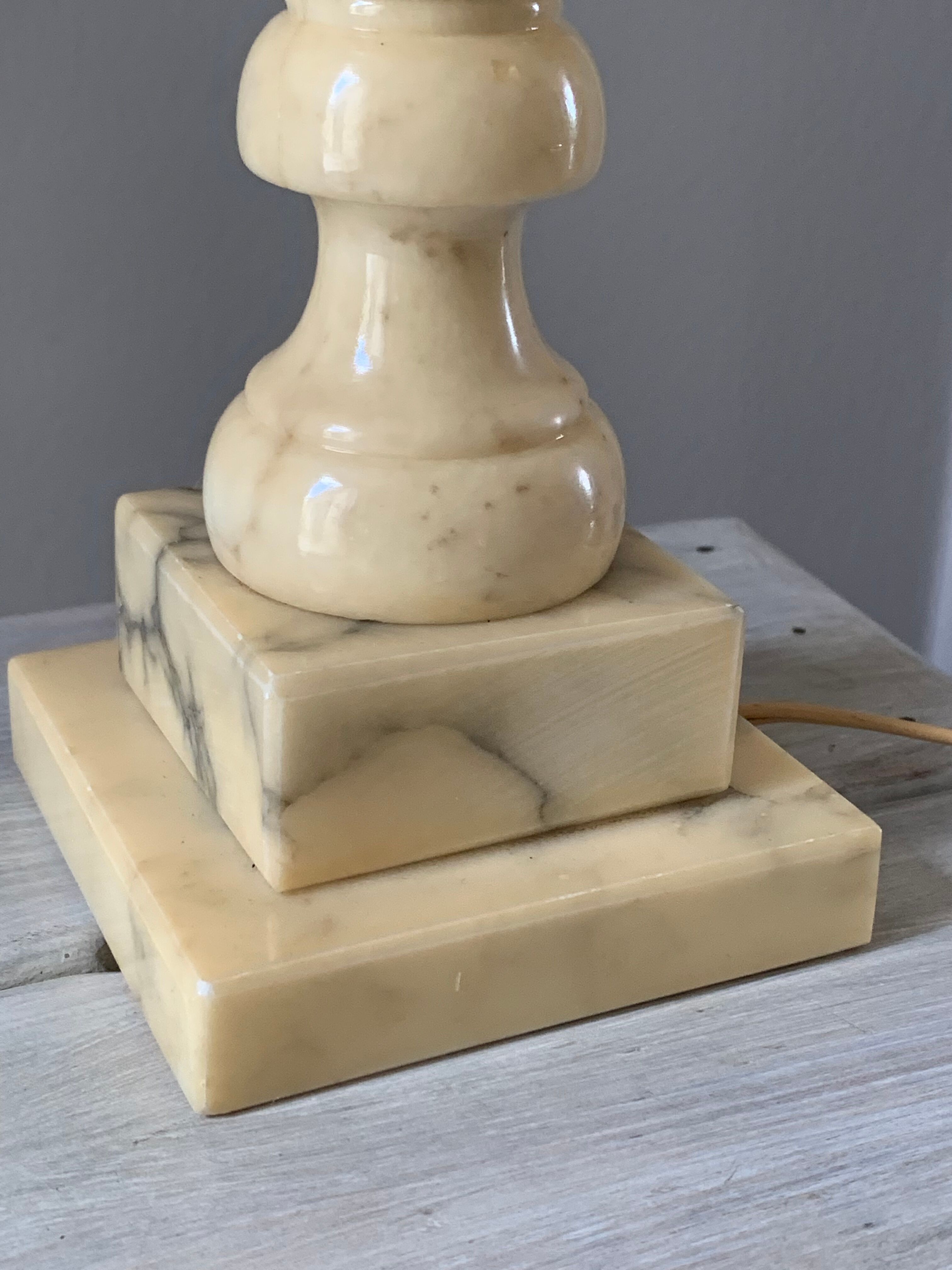 Vintage marble lamp foot