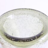 Biot bubble glass ensemble, bottle, jar, bowl and glass.