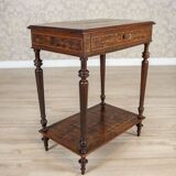 Early 20th Century French Mahogany & Walnut Marquetry Side Table, 1910th