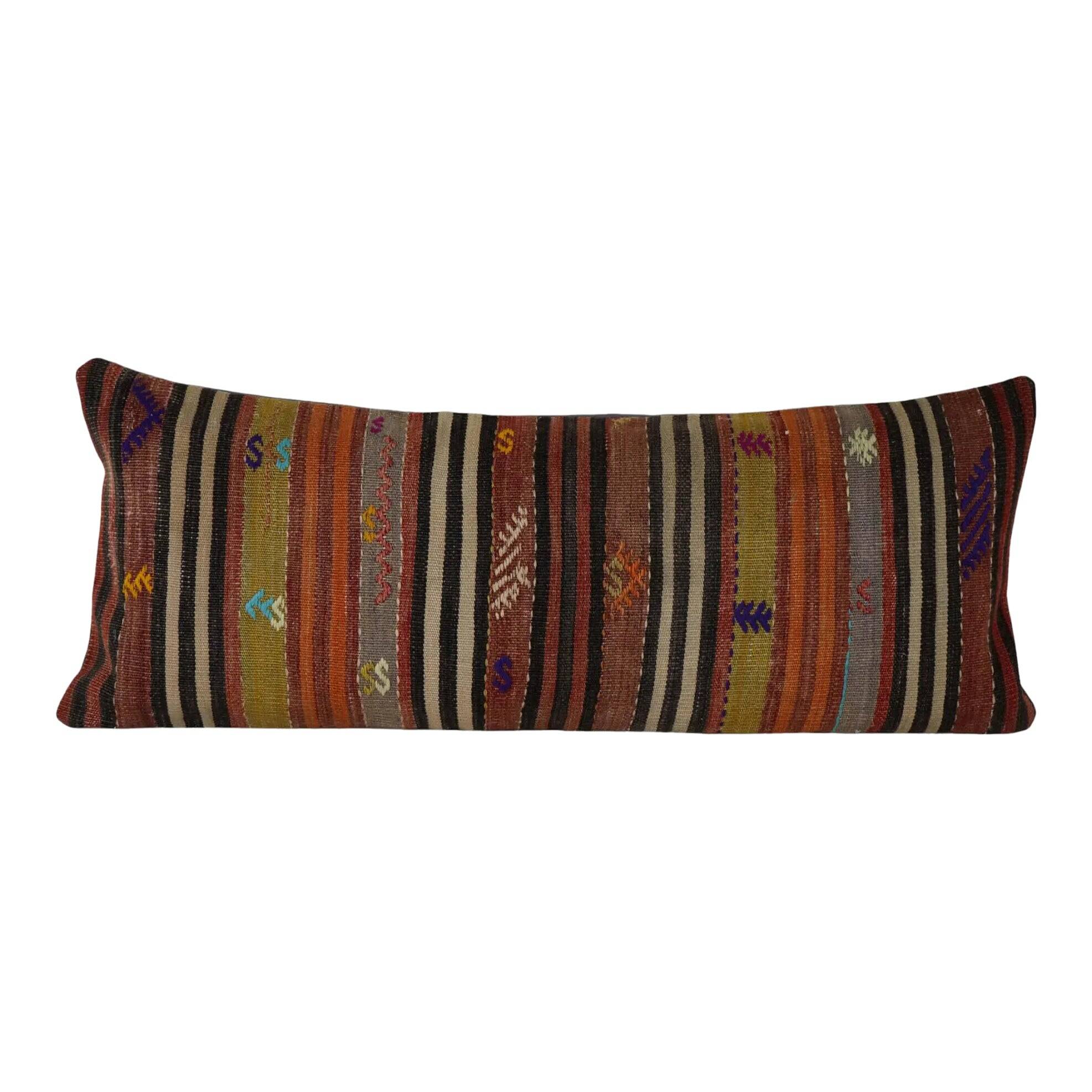 Vintage kilim cushion cover 41x102 cm