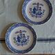 Pair of Johnson Brothers "Hearts & Flowers" dinner plates.