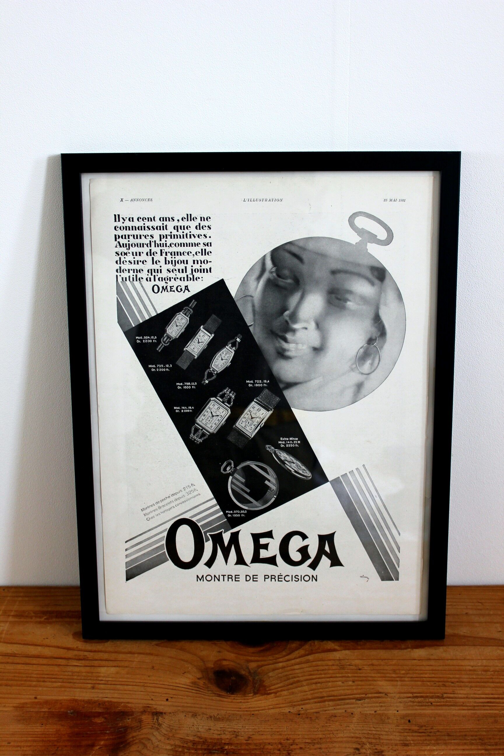 Omega watch - advertising fashion poster 1930