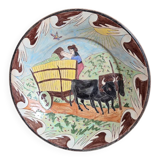 Large terracotta dish signed