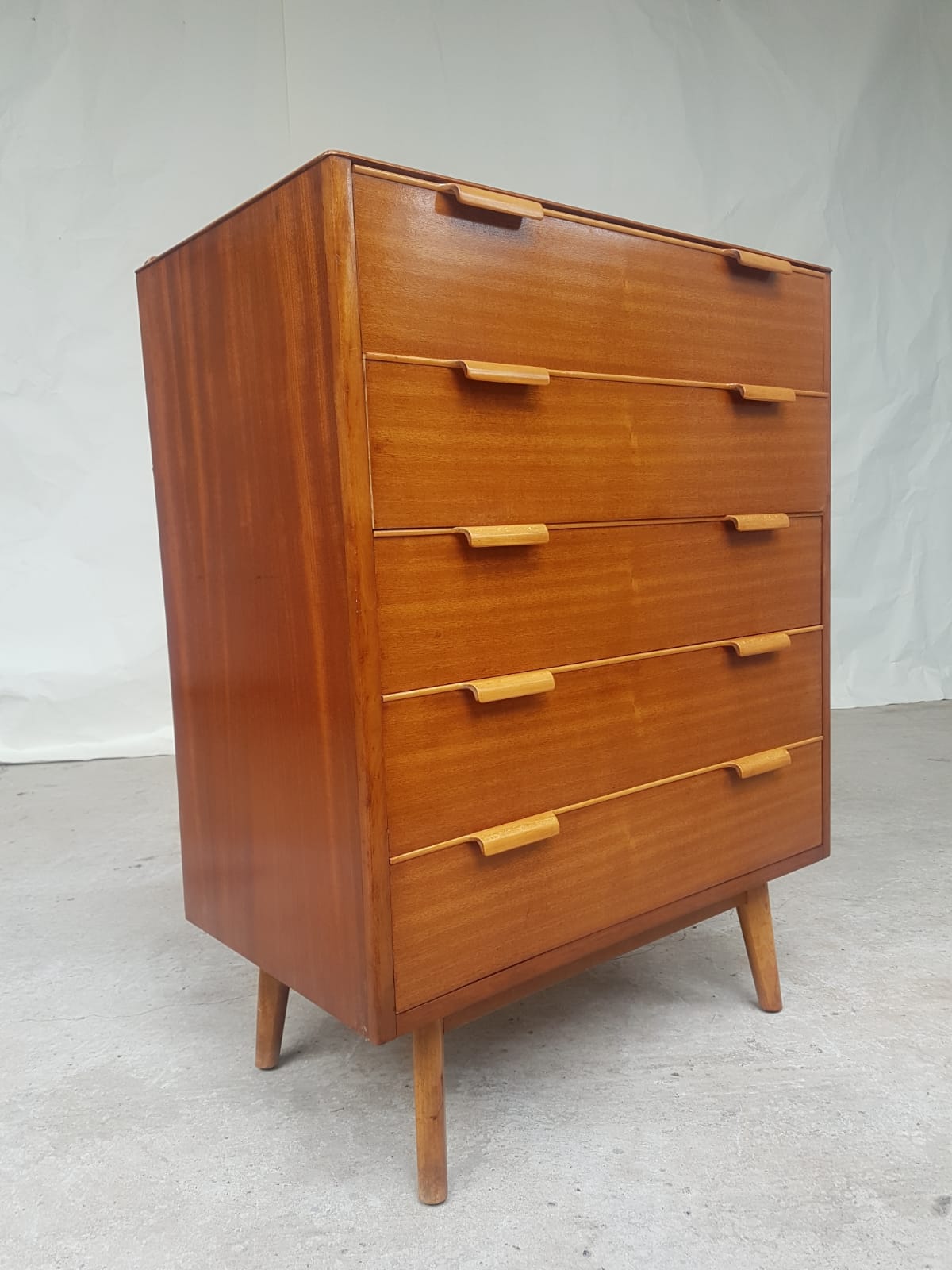 Walnut tallboy chest of drawers