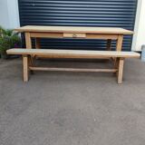 Farmhouse table with its bench