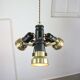 Vintage Italian Brass Reflector Chandelier, 70s