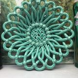 Woven ceramic fruit bowl basket