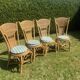 Very beautiful set of 4 antique rattan chairs. Luxury model, perfect condition.