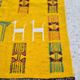Traditional handmade biker yellow kilim carpet made of pure wool  - 120x70cm