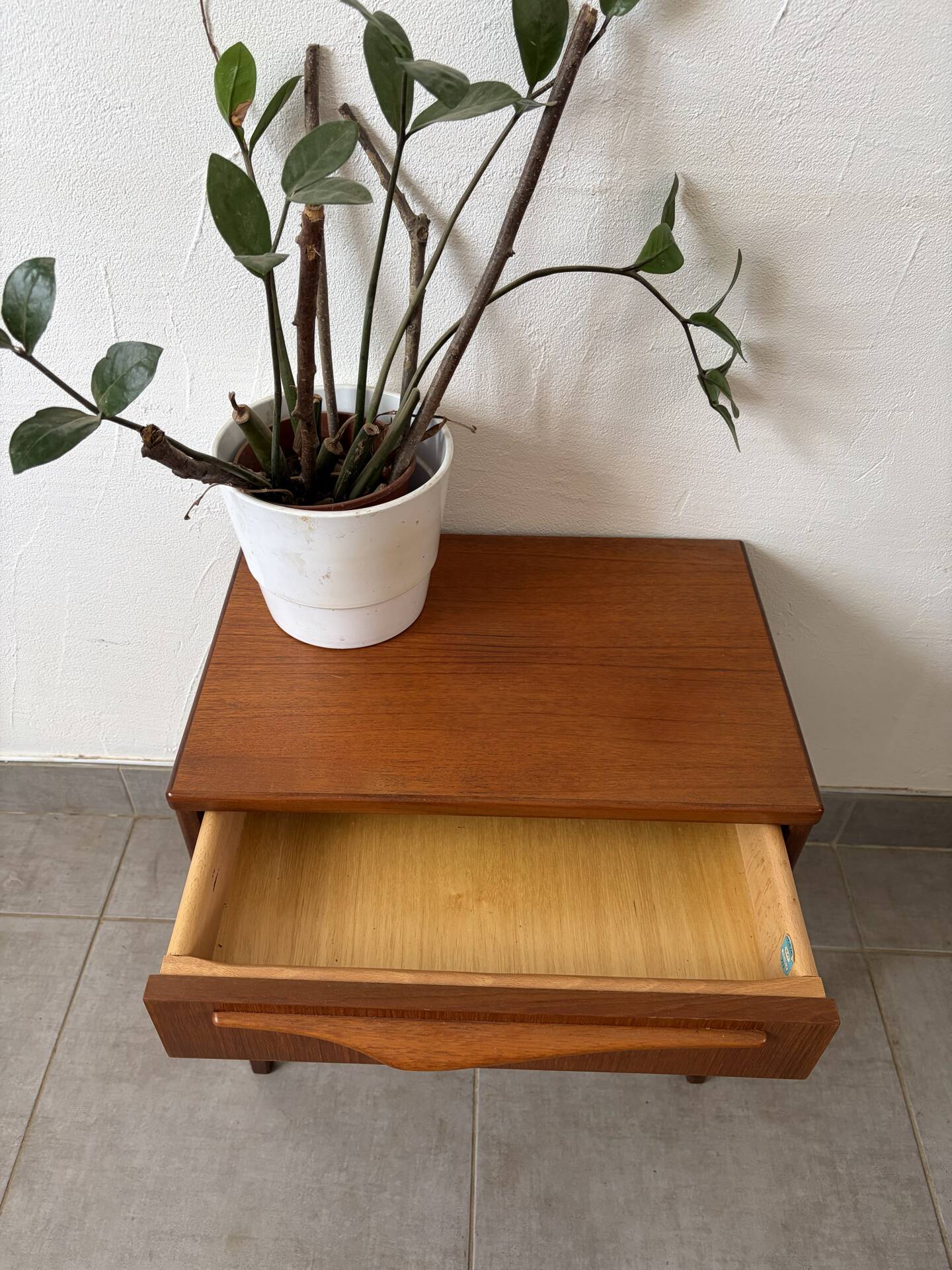 Vintage bedside table from the 1960s.