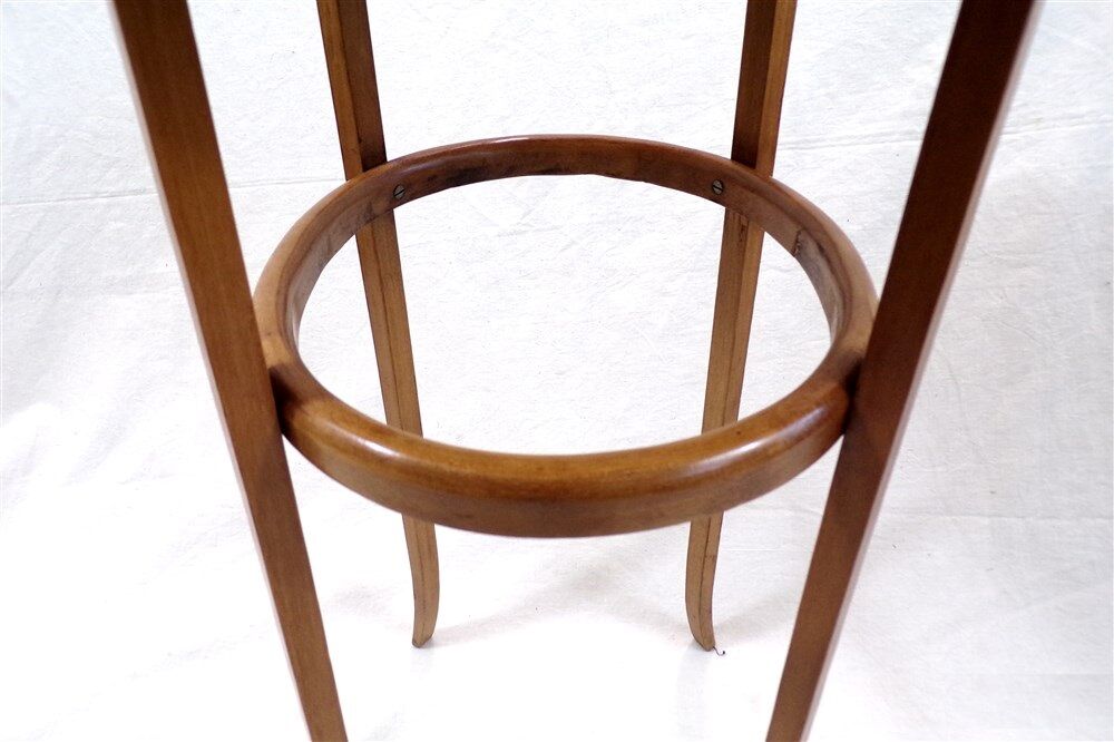 Pedestal table with vintage wooden drawer