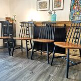 Series of 4 Scandinavian chairs