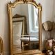 Antique napoleon mirror lll gilded pediment with rare gold leaf 103x182cm