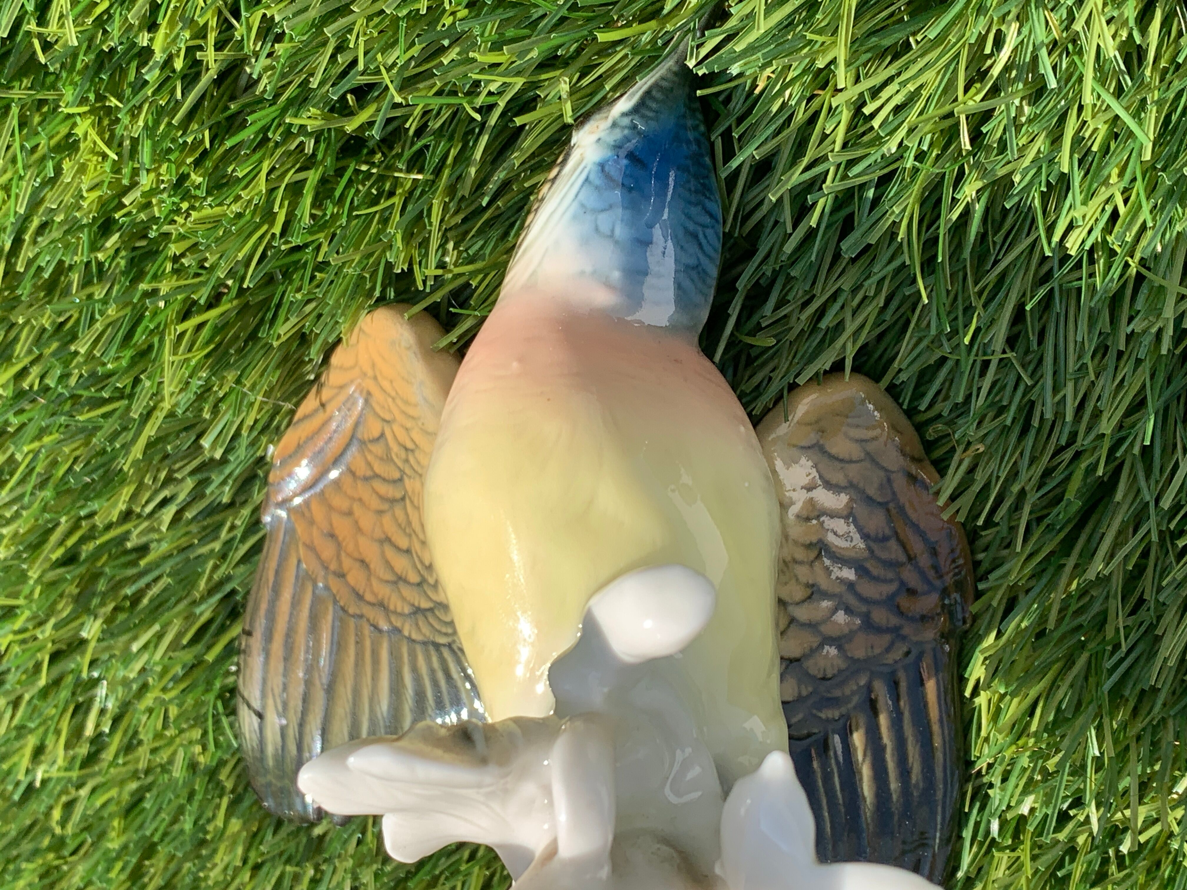 Bird numbered and signed Karl Ens, in Saxon porcelain, nineteenth century