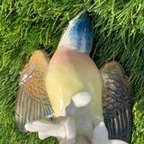 Bird numbered and signed Karl Ens, in Saxon porcelain, nineteenth century