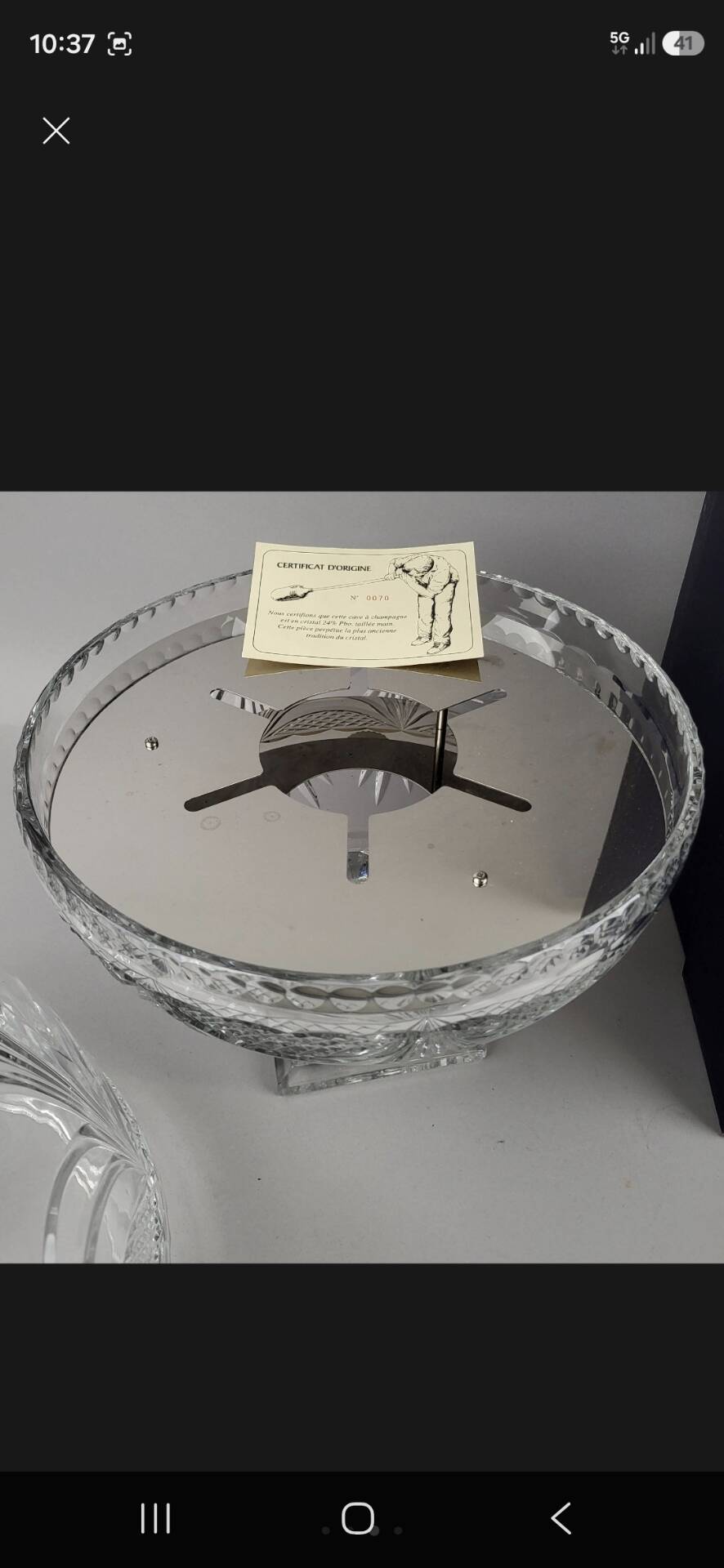 Crystal champagne cellar