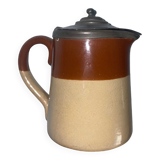 Petit pot à lait en faïence anglaise brun beige