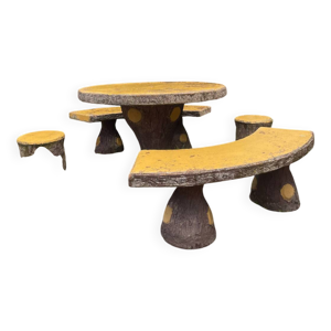 Salon de jardin béton