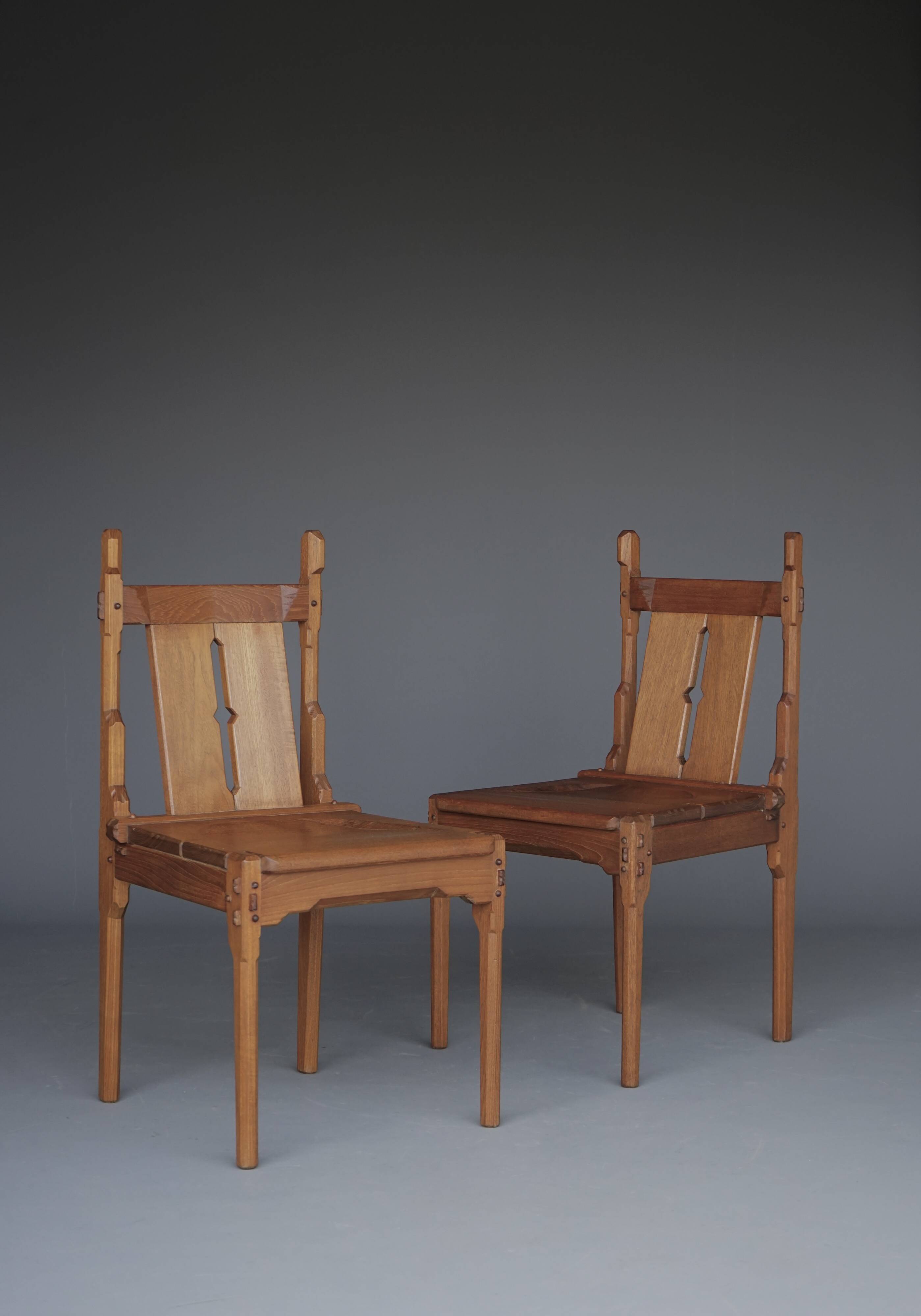 Rare Dutch Dutch side chairs by Alexander Kropholler, 1930s