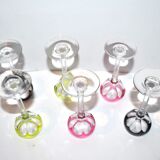 Carafe et 6 verres à liqueur Saint-Louis Bristol Joseph overlay cristal doublé