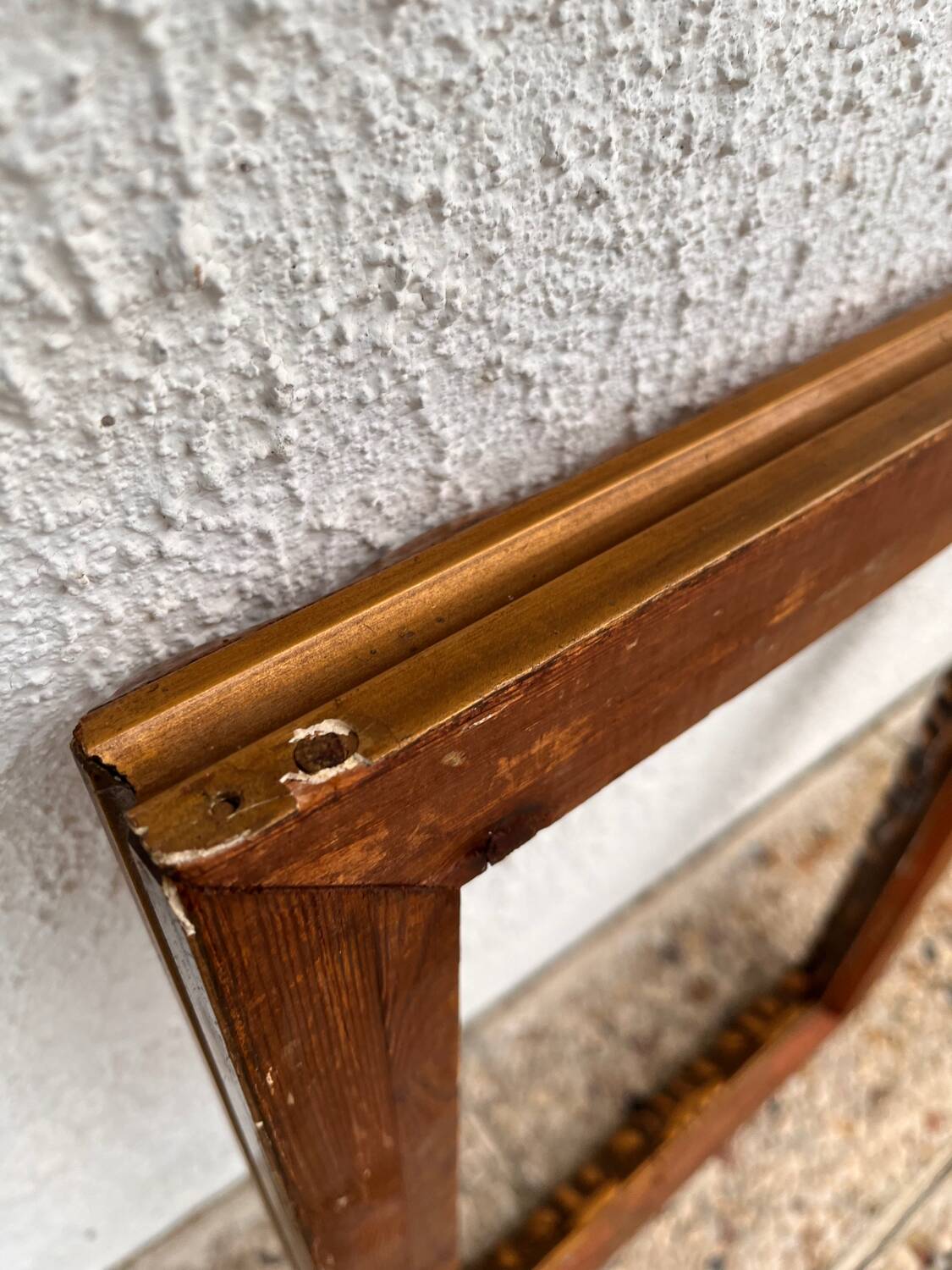 Gold colored wooden frame