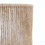 Handmade Søholm / Einar Johansen ceramic table lamp with jute lampshade / Mid-century Danish modern design / 1960s / 1970s