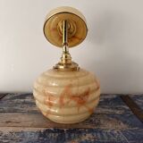 Wall light in marbled opaline