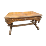Oak desk table renaissance style