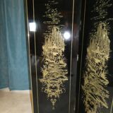 Laque screen black fund pattern