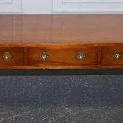 Vintage Military Campaign Coffee Table in Yew Wood and Brass