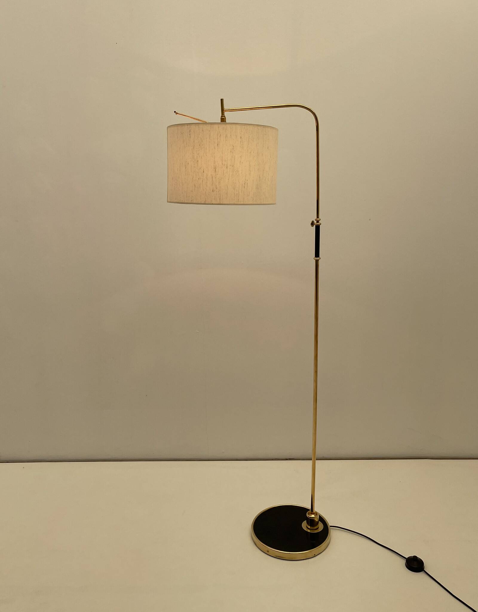 Adjustable brass floor lamp. France, 1970