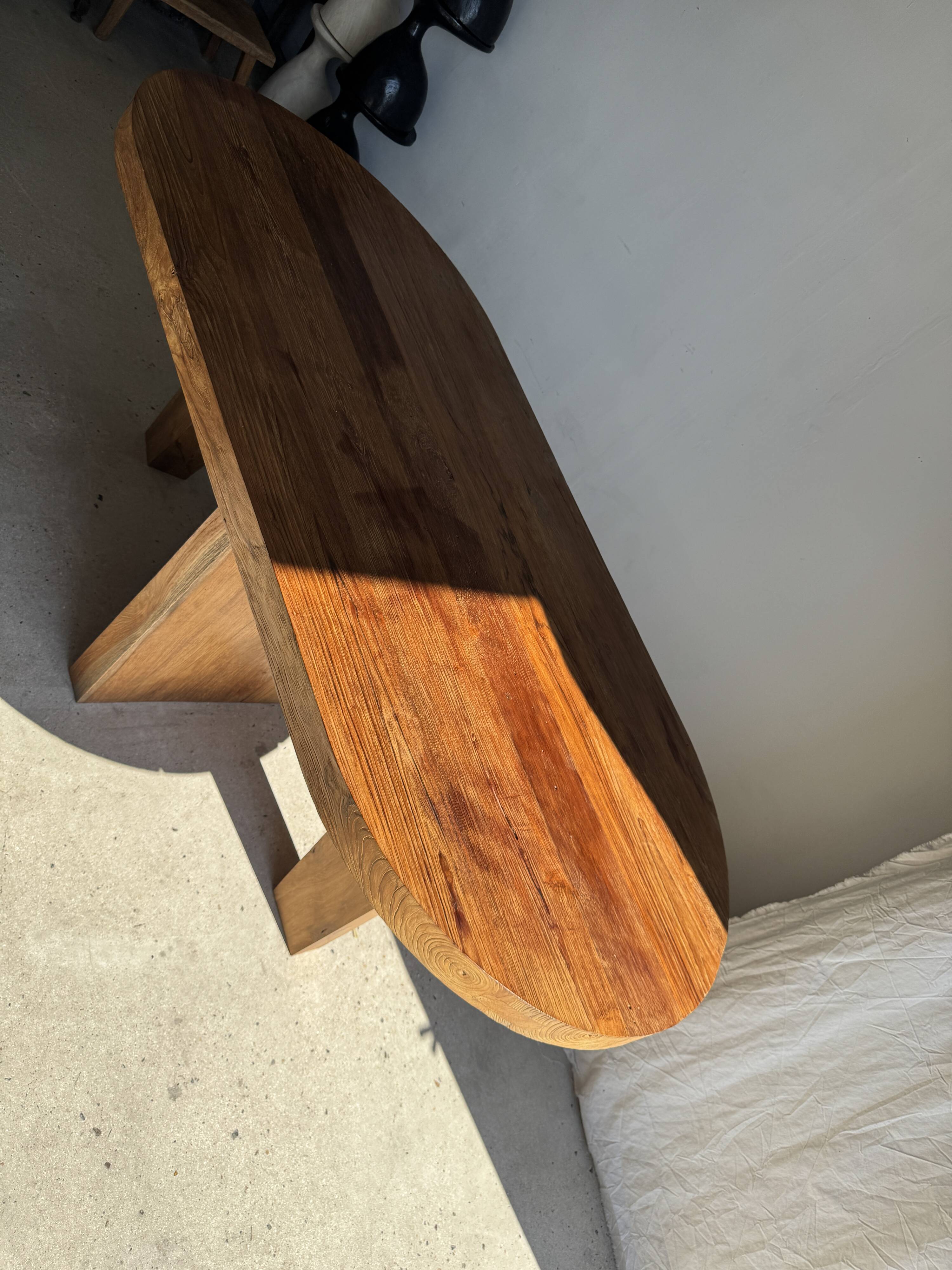 Immense solid teak table 2.10m x 1m