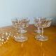 Set of 4 old champagne glasses
