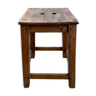 Wooden workshop stool