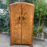 Small Art Deco cabinet 1930 in elm burl