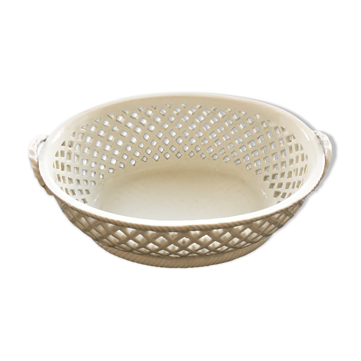 White earthenware basket