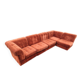 Modular velvet sofa bench 5 blocks