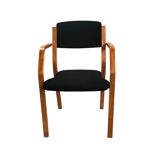 Vintage Scandinavian beech chair – Lanabdesign – stackable, 1960s