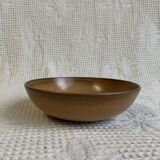 Longchamp glazed stoneware salad bowl, dating from the 1970s, in brown tones